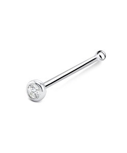 Little Crystal Silver Bone Nose Stud NSKD-1897